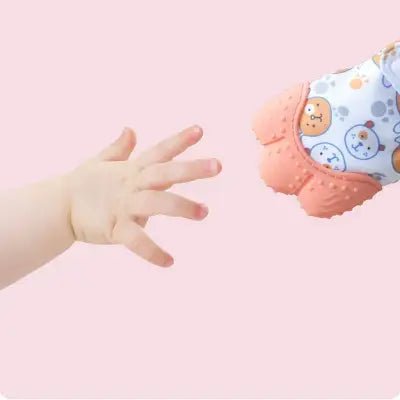 Gant de Dentition - TeethingSiliconeGloves™ - Orange - Supreme Bebe