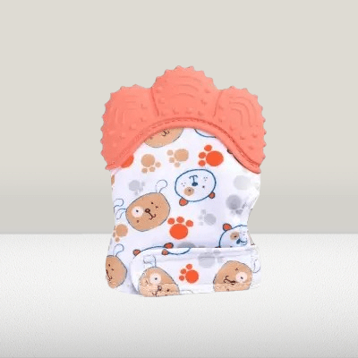 Gant de Dentition - TeethingSiliconeGloves™ - Orange - Supreme Bebe