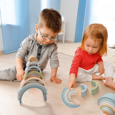 Jouet en Bois - RainbowBridge™ - Bleu - Supreme Bebe