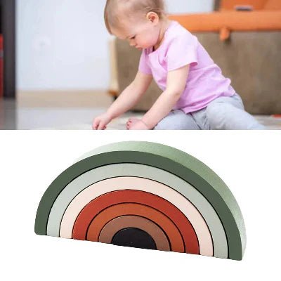 Jouet en Bois - RainbowBridge™ - Vert Marron - Supreme Bebe